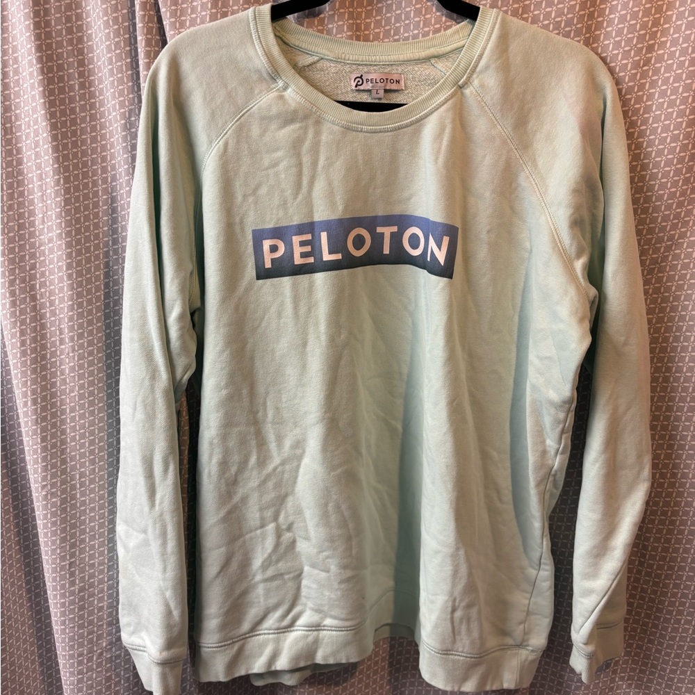 Peloton Green Crew Neck Sweatshirt Relaxed Fit